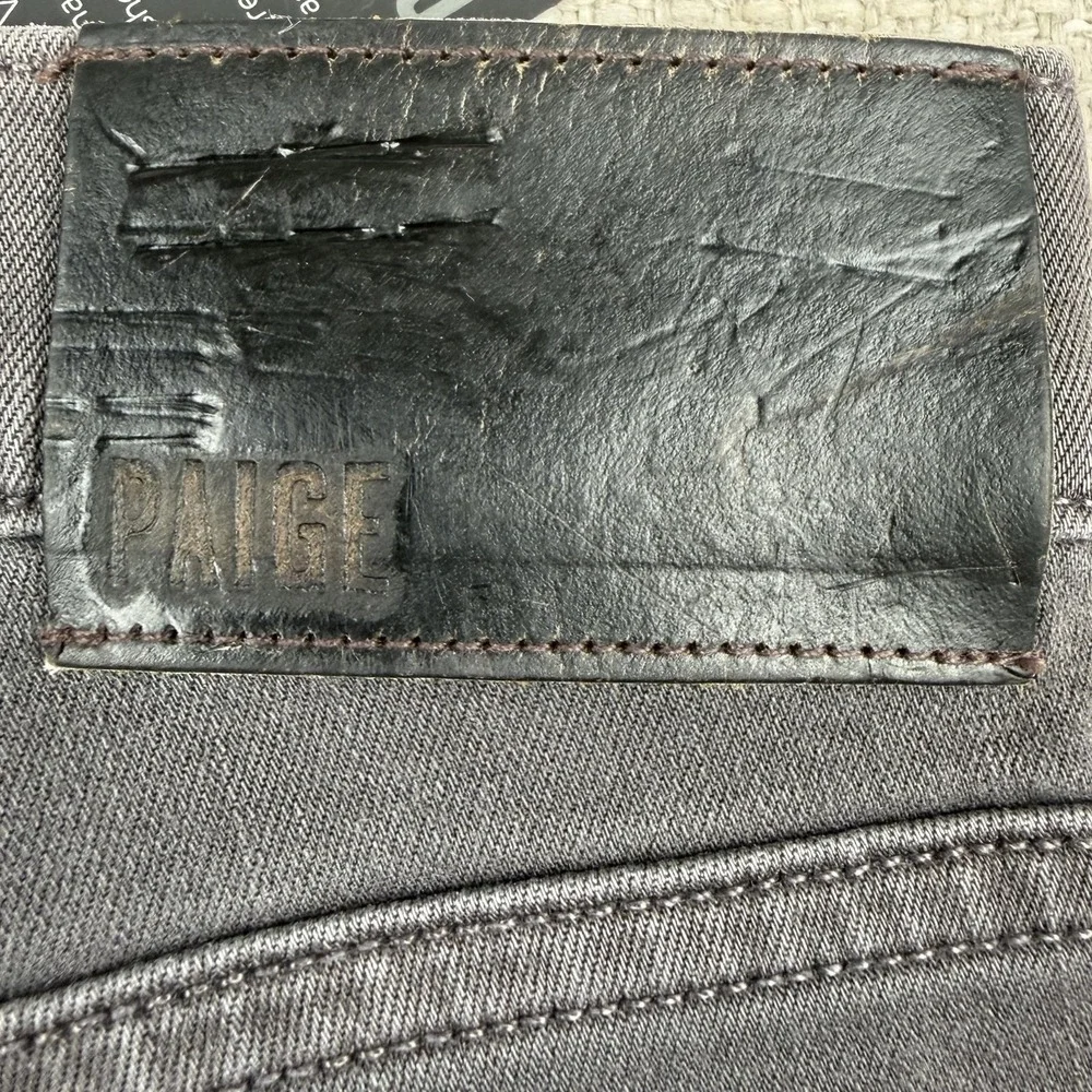 Paige Croft Jeans Mens 30x32 Gray Skinny Transcend Stretch Denim Icon USA Flaw